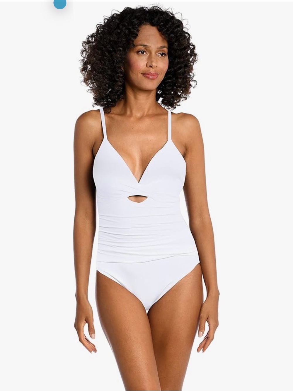 La Blanca Women's Island Goddess Twist Front Keyhole One Piece Swimsuit